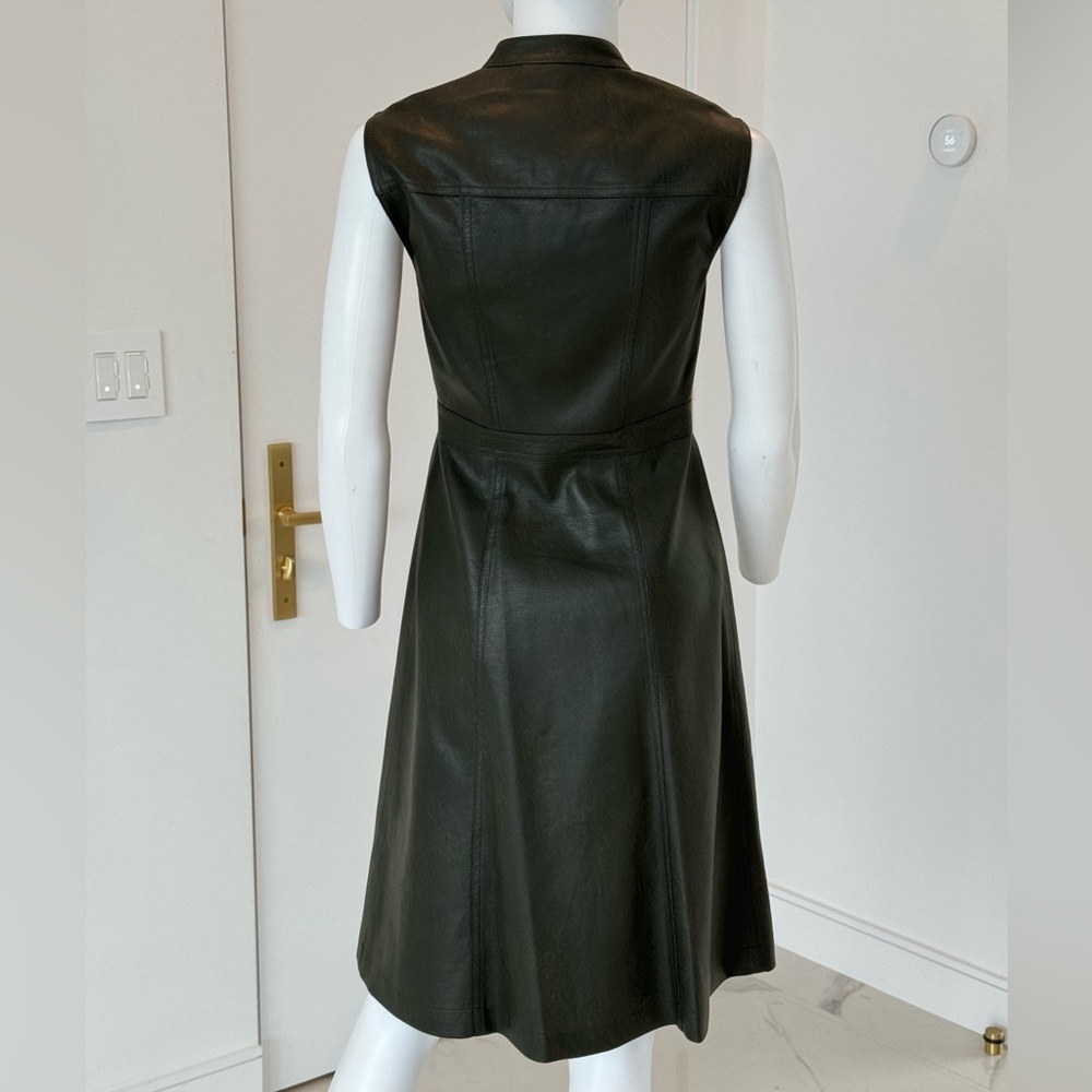 Bcbgmaxazria Allexandria Cocktail Dress Faux Leather Sleeveless XXS - Picture 3 of 9